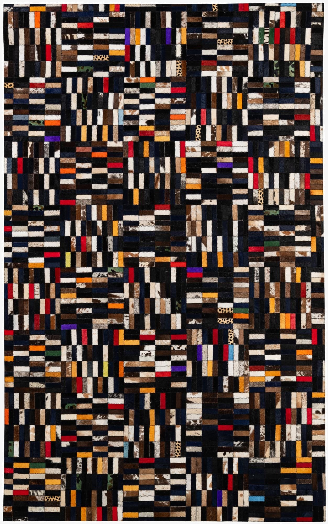 5' 2 x 8' Cowhide - Patchwork Rug