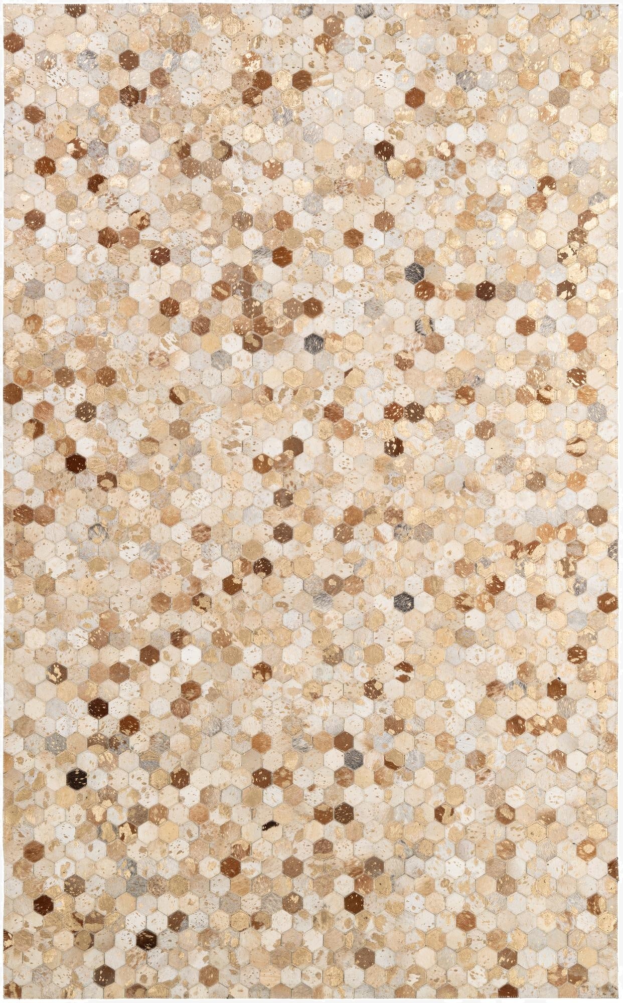 5' 2 x 8' 3 Cowhide - Patchwork Rug