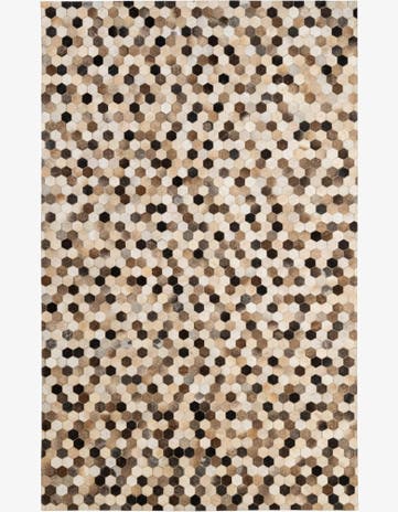5' 1 x 8' Cowhide - Patchwork Rug