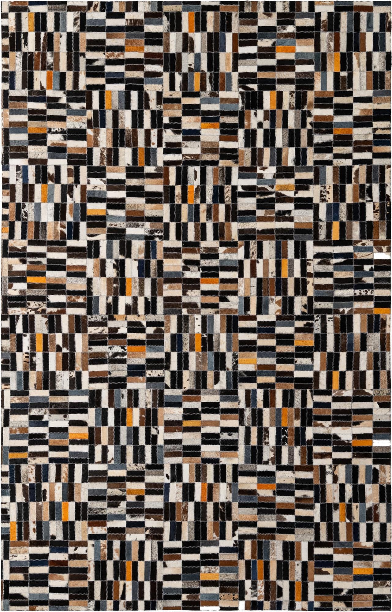 5' 1 x 7' 11 Cowhide - Patchwork Rug