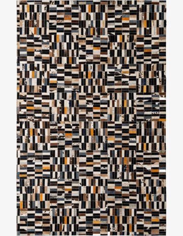 5' 1 x 7' 11 Cowhide - Patchwork Rug