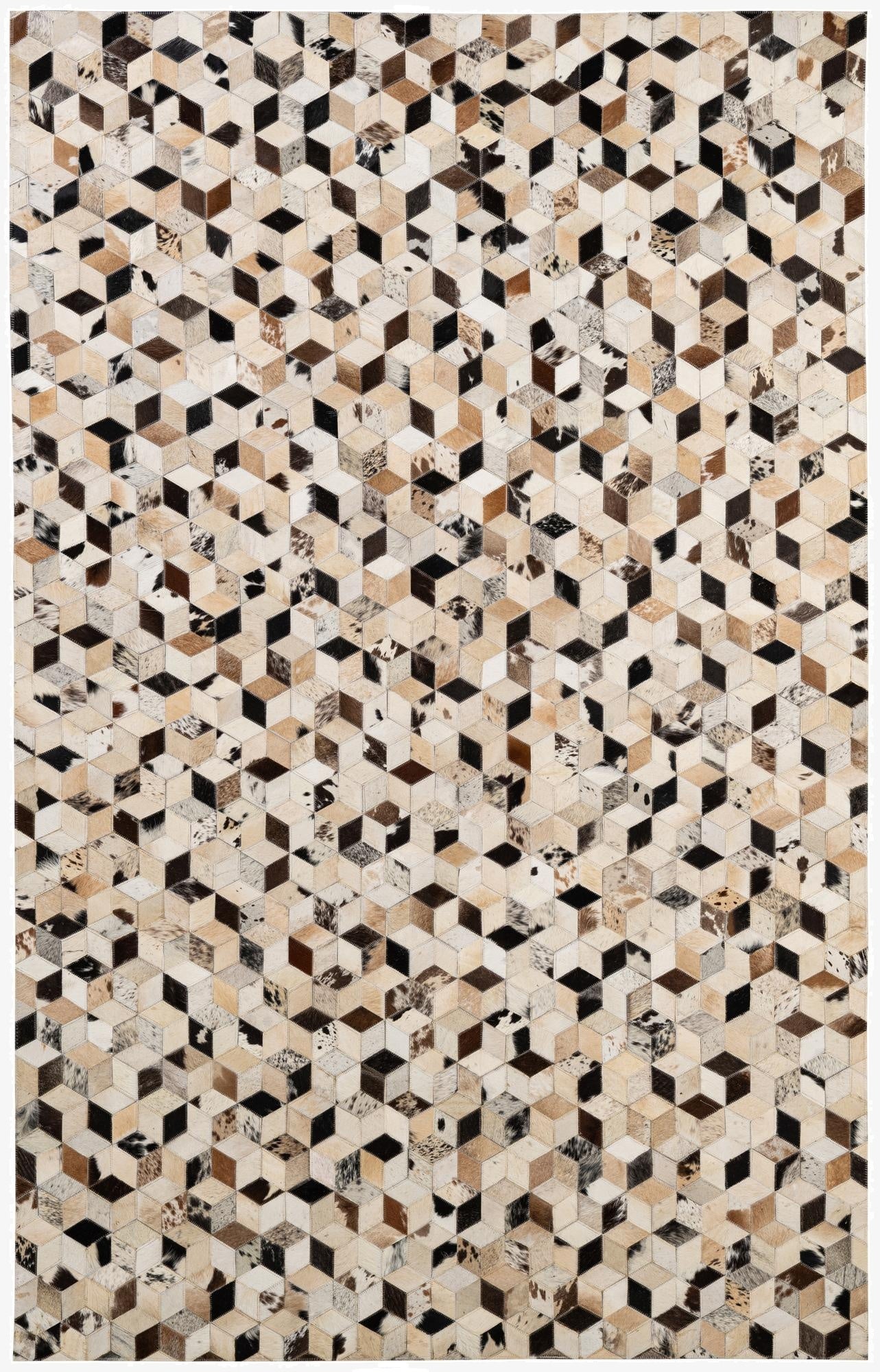 5' 1 x 7' 11 Cowhide - Patchwork Rug