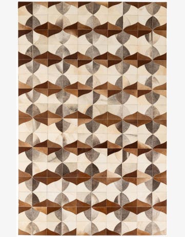 4' 11 x 7' 10 Cowhide - Patchwork Rug