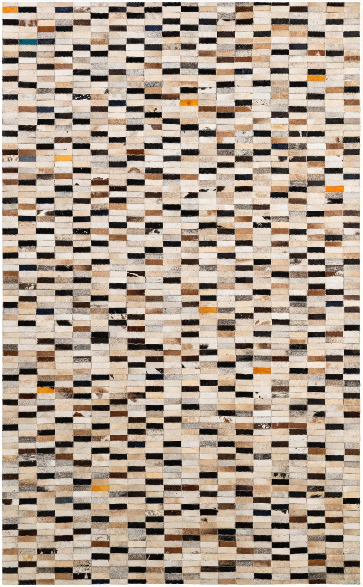 5' 1 x 8' Cowhide - Patchwork Rug