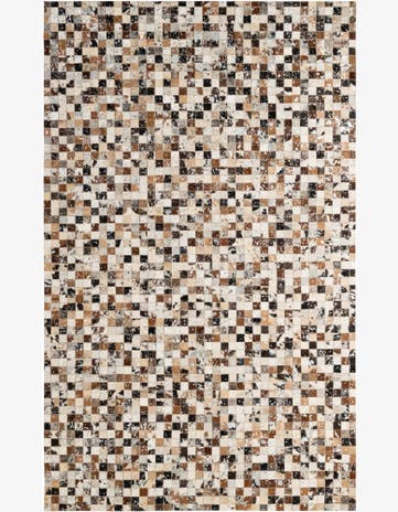 4' 11 x 8' Cowhide - Patchwork Rug