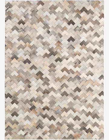 5' 7 x 7' 10 Cowhide - Patchwork Rug