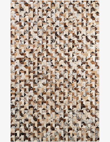 5' 1 x 8' Cowhide - Patchwork Rug