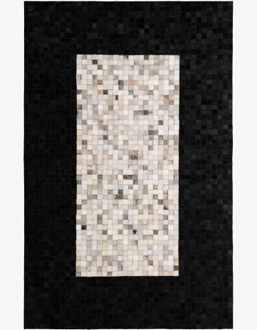 5' 1 x 8' Cowhide - Patchwork Rug