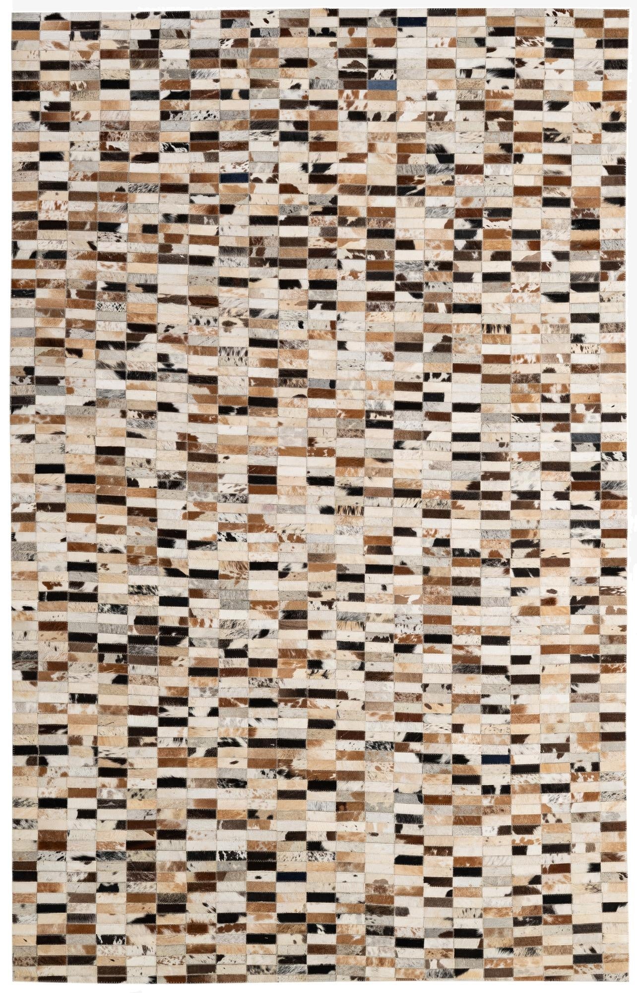 5' 3 x 8' 2 Cowhide - Patchwork Rug