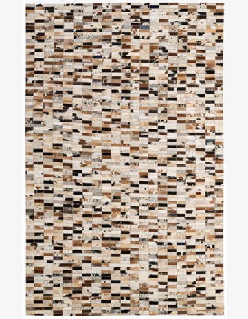 5' 3 x 8' 2 Cowhide - Patchwork Rug