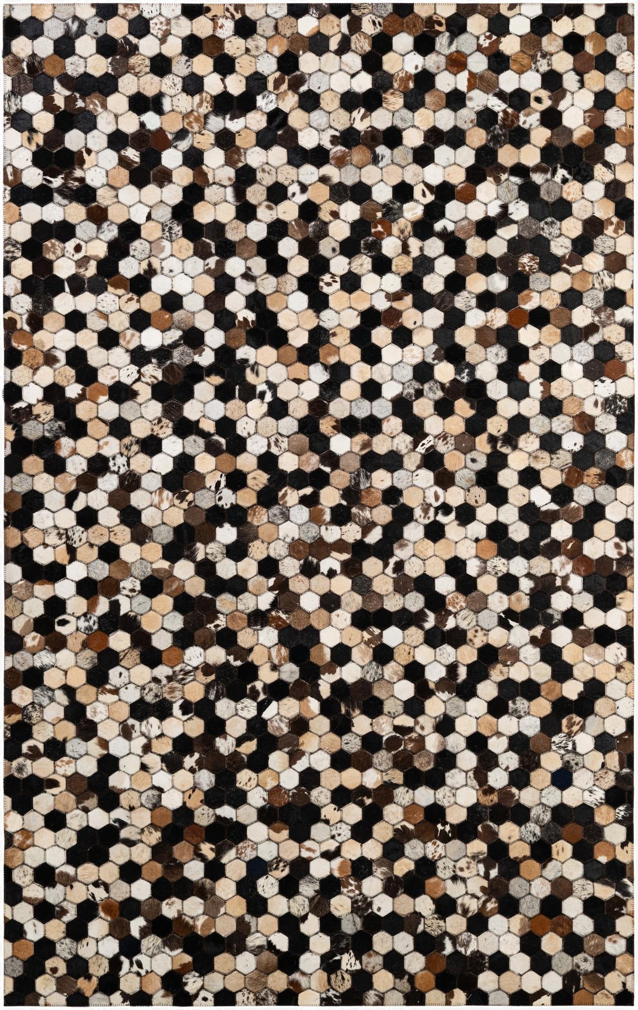 5' 1 x 8' Cowhide - Patchwork Rug