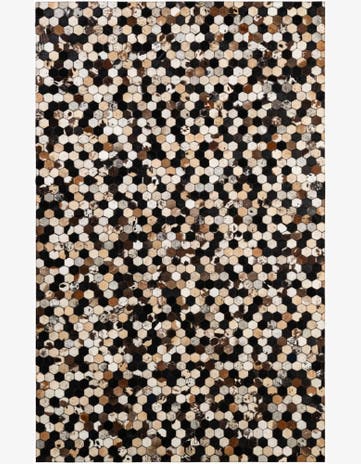 5' 1 x 8' Cowhide - Patchwork Rug
