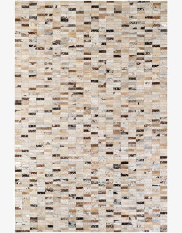 5' 2 x 7' 10 Cowhide - Patchwork Rug
