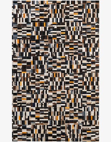 5' 1 x 8' 2 Cowhide - Patchwork Rug