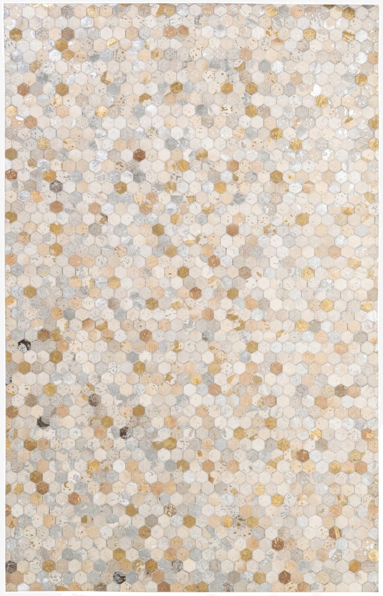 5' 2 x 8' Cowhide - Patchwork Rug