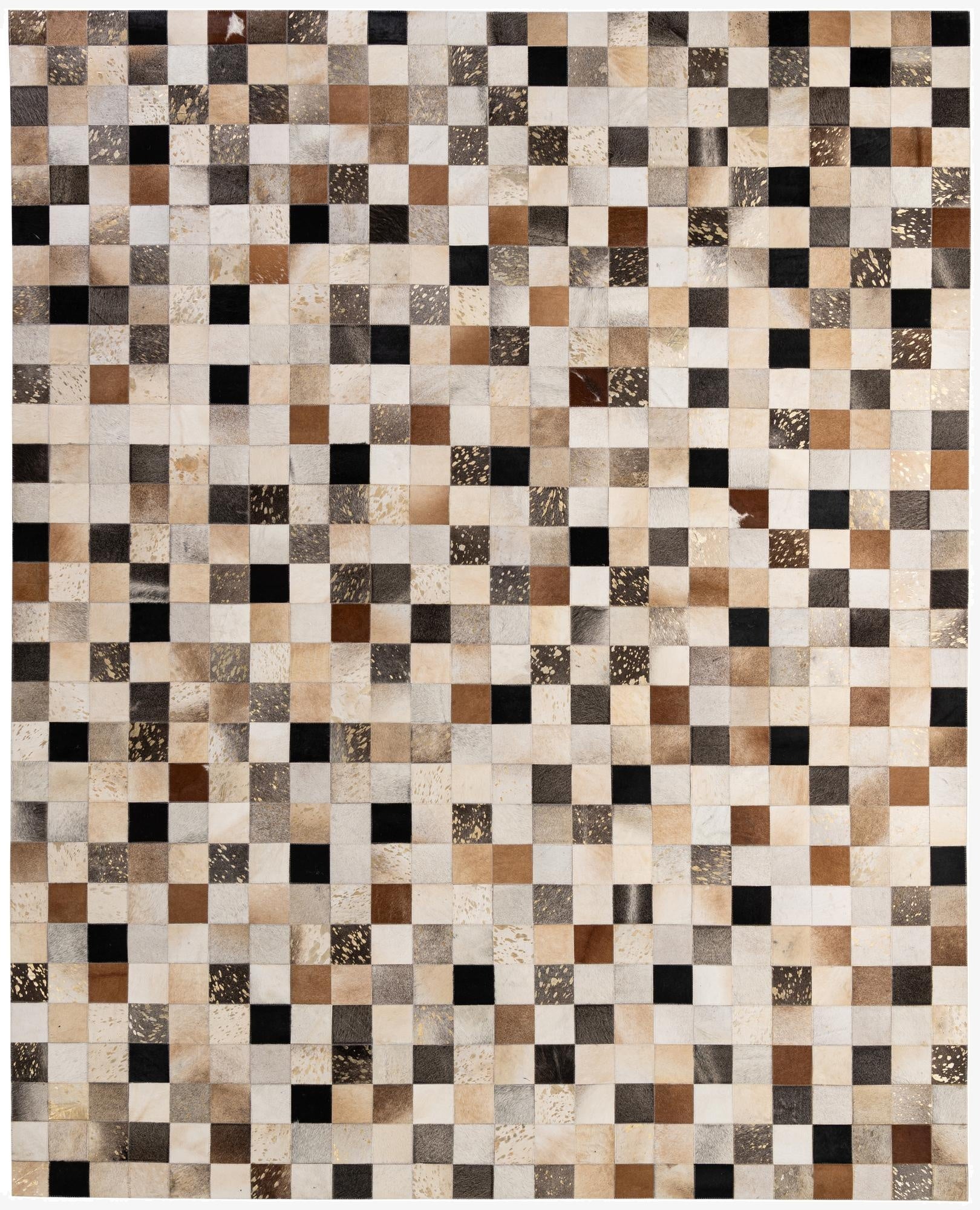8' x 9' 10 Cowhide - Patchwork Rug