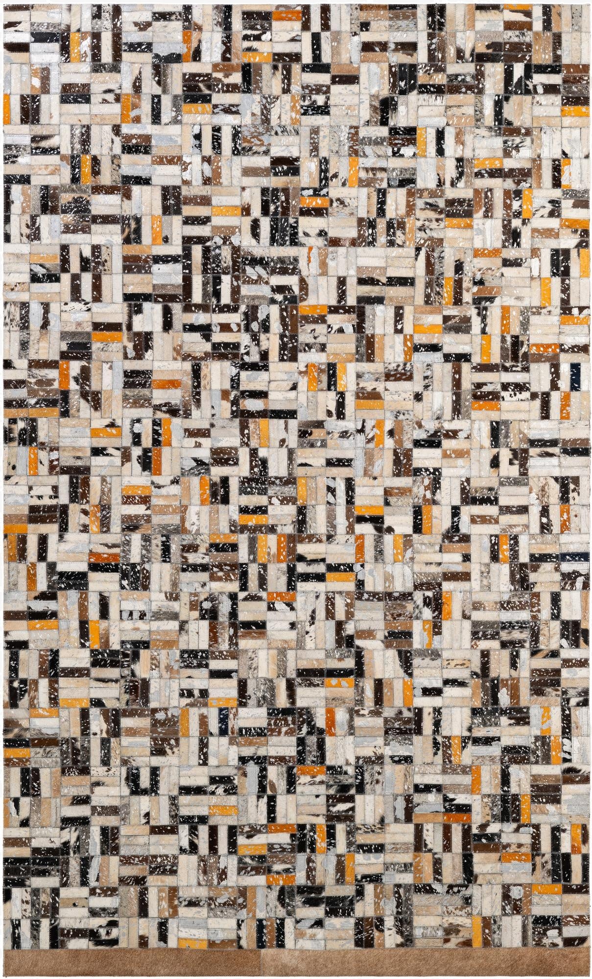 5' x 8' 1 Cowhide - Patchwork Rug