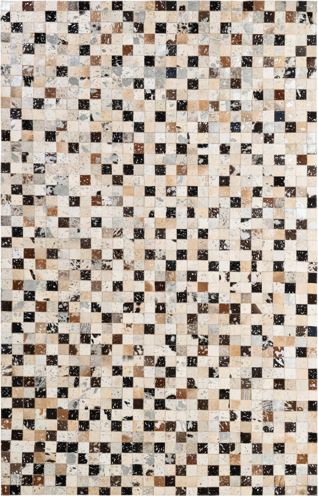 5' x 7' 11 Cowhide - Patchwork Rug