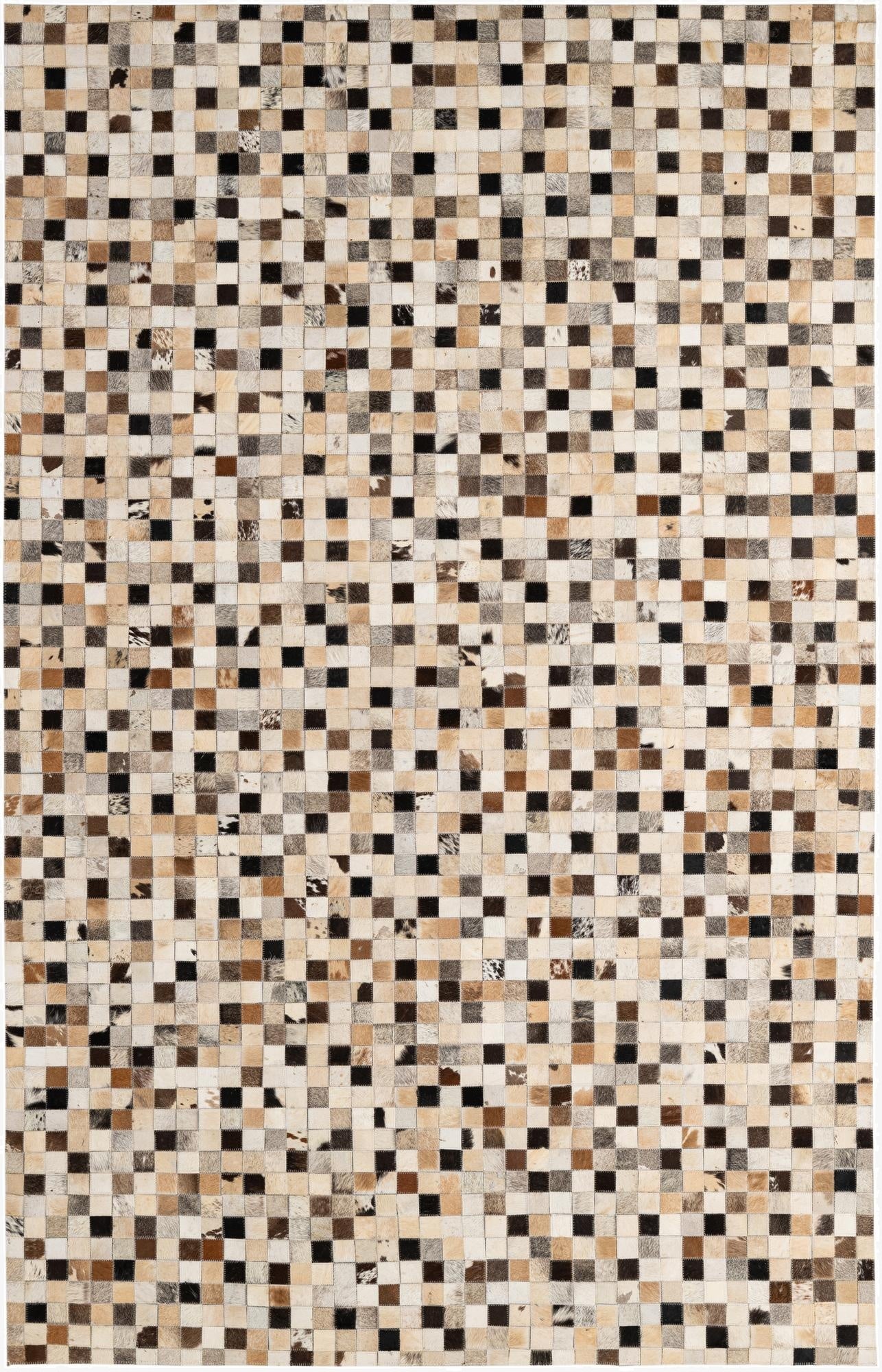 5' 1 x 8' 1 Cowhide - Patchwork Rug