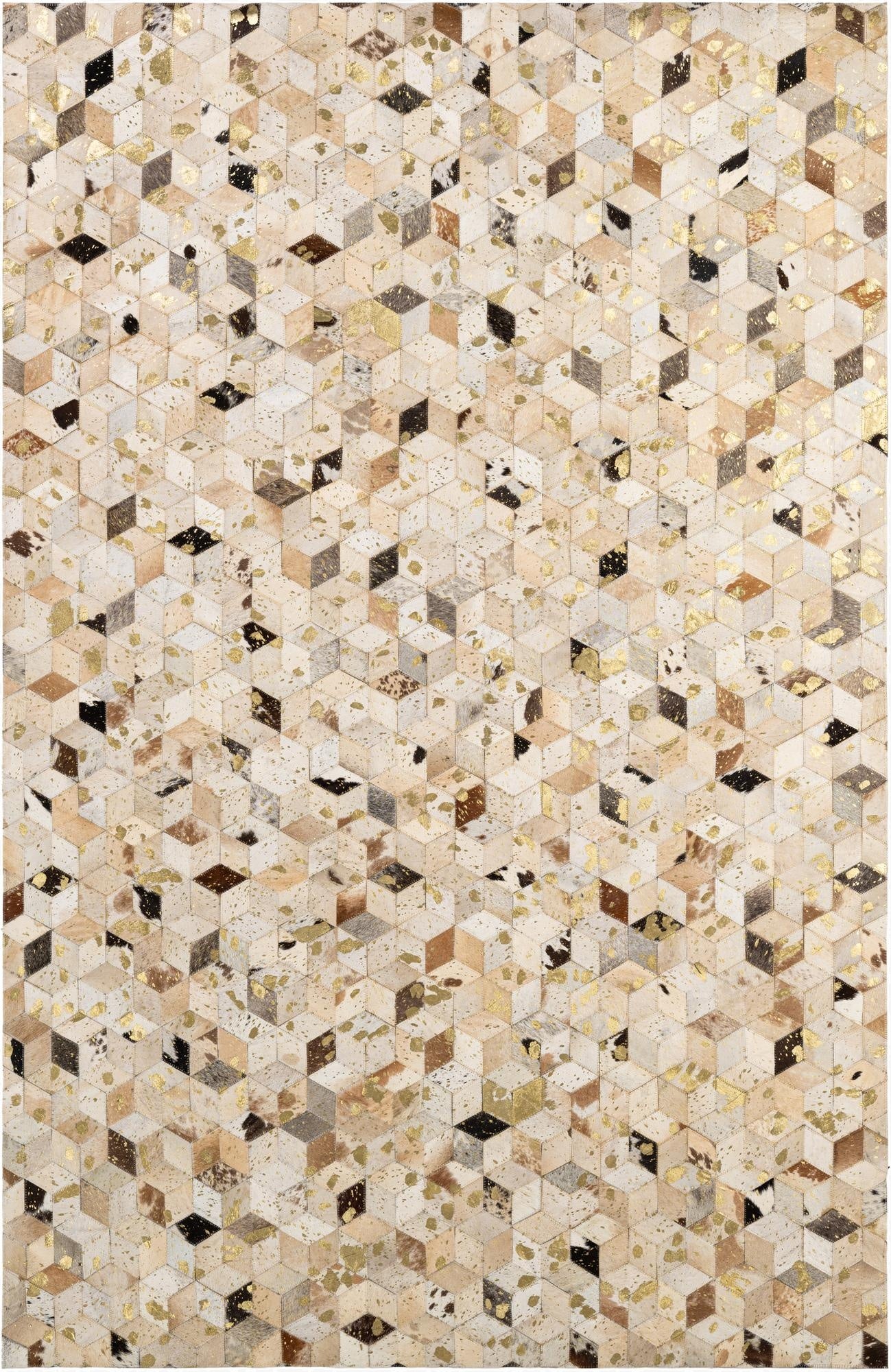 5' x 8' 1 Cowhide - Patchwork Rug