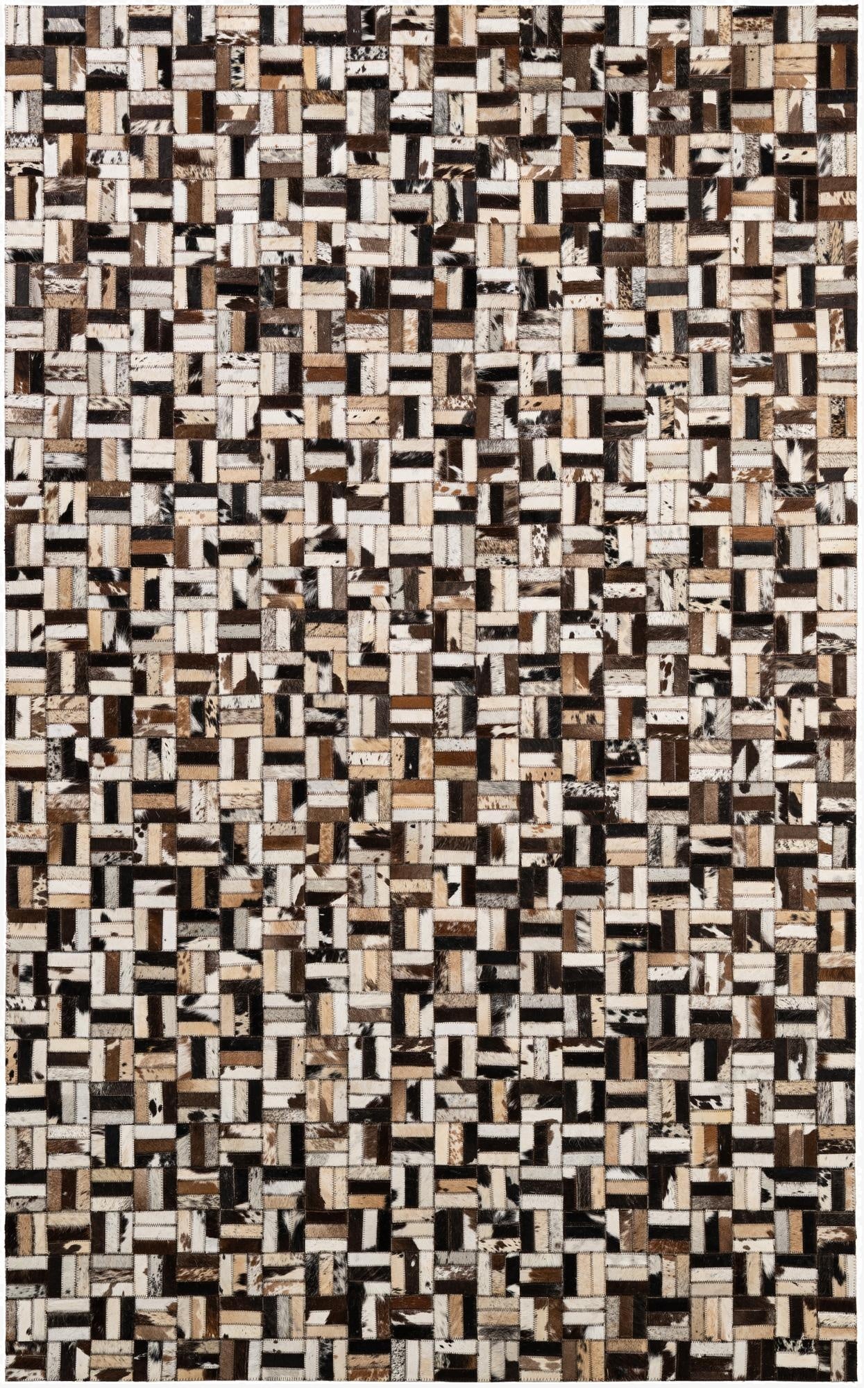 5' 1 x 8' Cowhide - Patchwork Rug