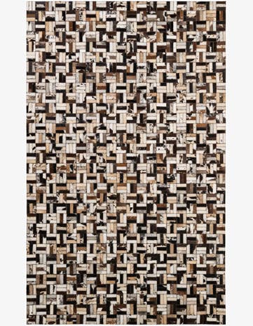 5' 1 x 8' Cowhide - Patchwork Rug
