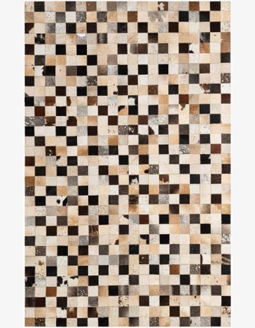 5' 1 x 8' Cowhide - Patchwork Rug