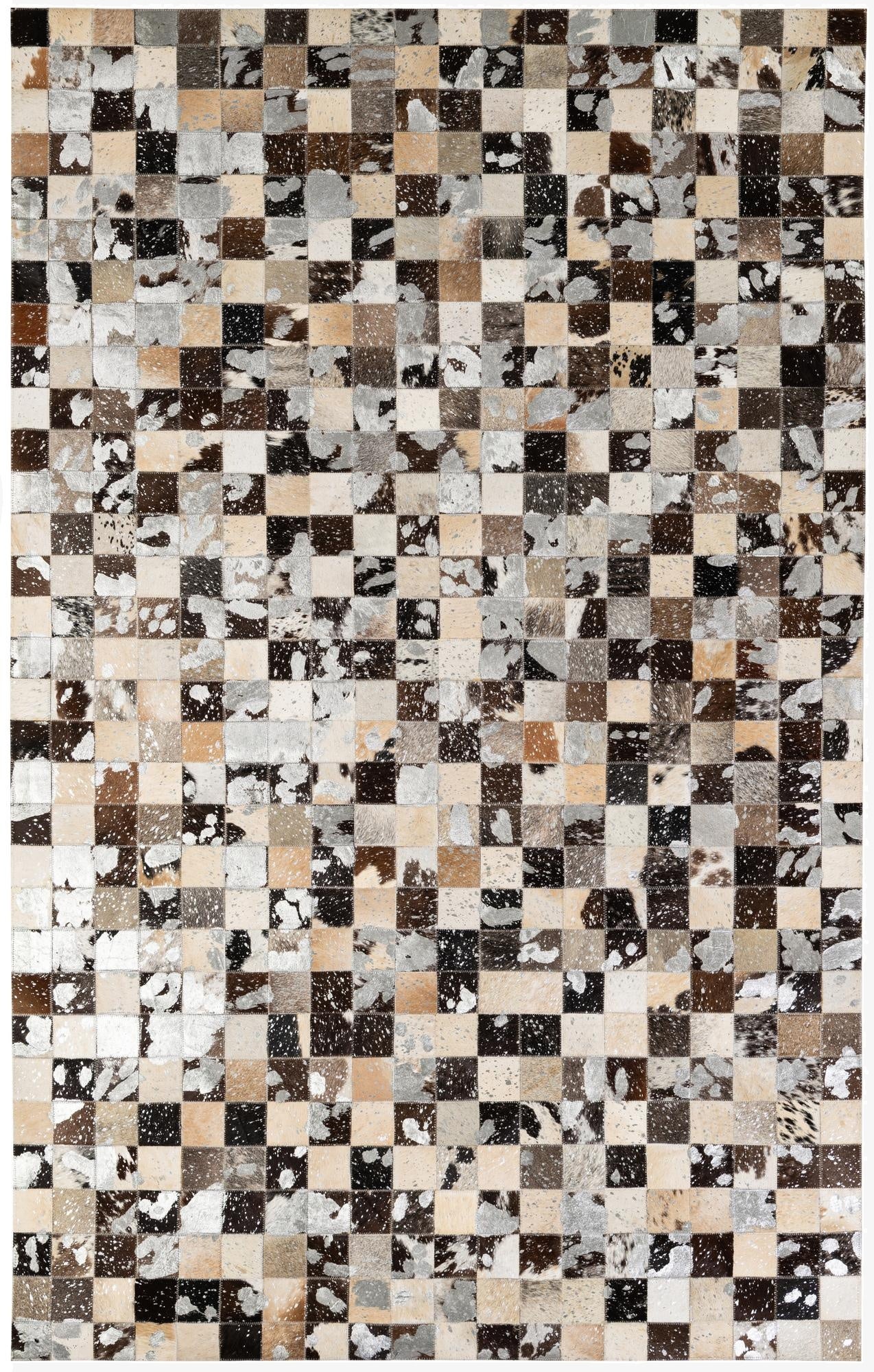 5' 1 x 8' Cowhide - Patchwork Rug