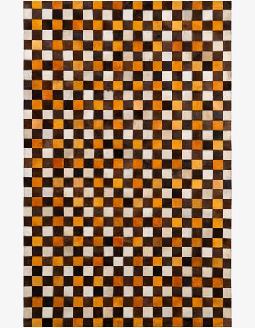 5' 2 x 8' 1 Cowhide - Patchwork Rug