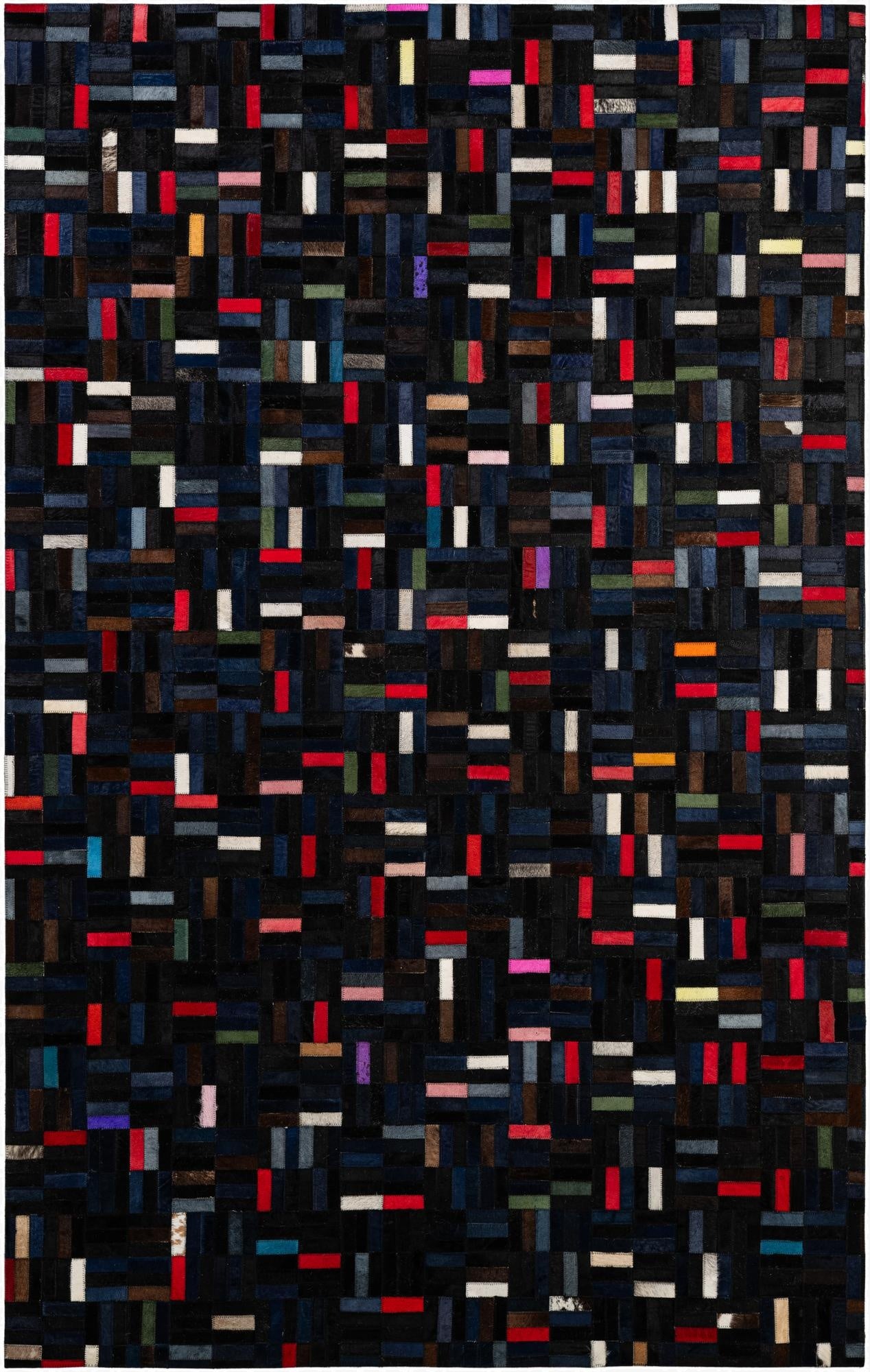 5' 1 x 8' Cowhide - Patchwork Rug