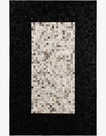 5' 2 x 7' 11 Cowhide - Patchwork Rug