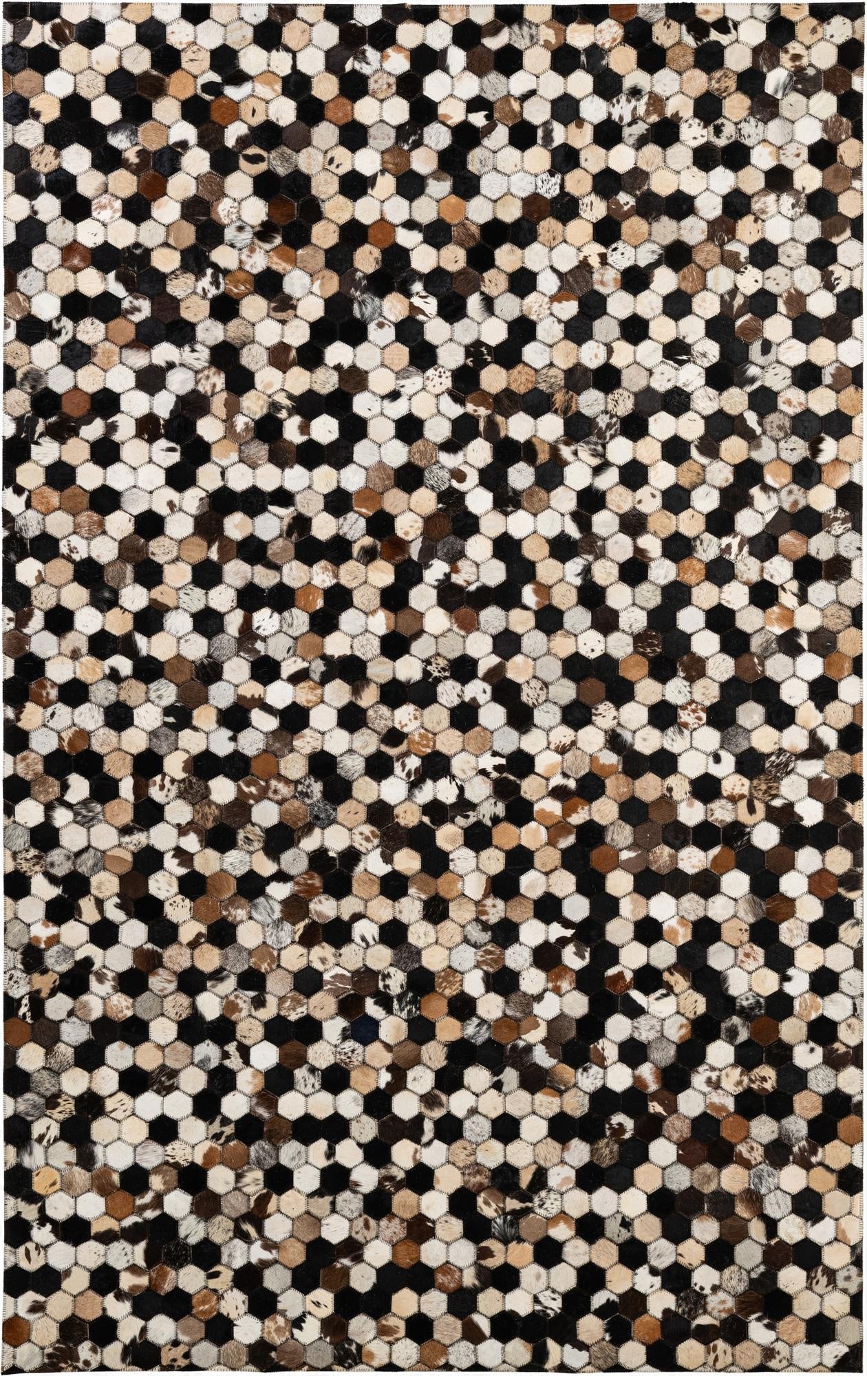 5' 1 x 8' 1 Cowhide - Patchwork Rug
