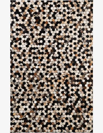 5' 1 x 8' 1 Cowhide - Patchwork Rug