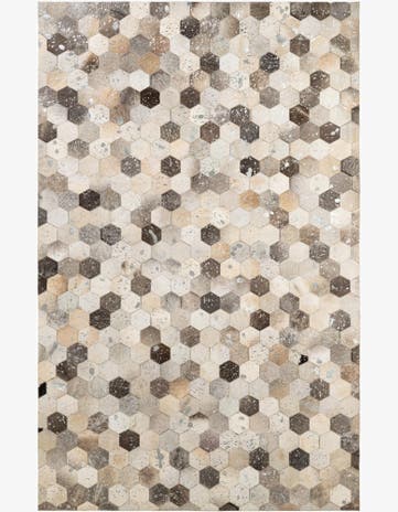 5' 1 x 8' Cowhide - Patchwork Rug