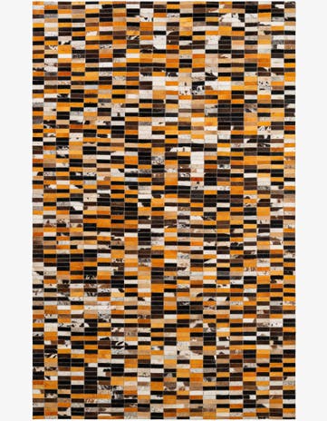 4' 11 x 7' 9 Cowhide - Patchwork Rug