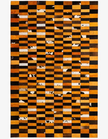 5' 1 x 7' 11 Cowhide - Patchwork Rug