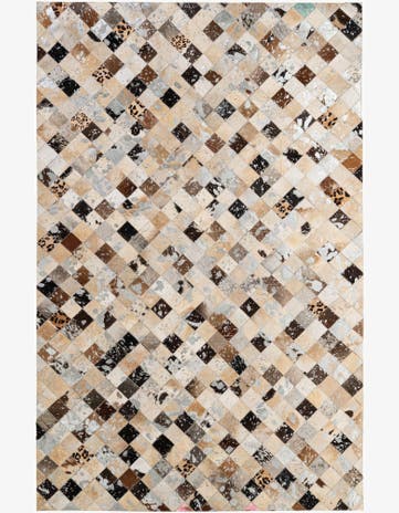 5' 1 x 8' Cowhide - Patchwork Rug