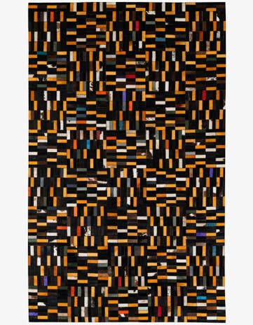 4' 11 x 8' 1 Cowhide - Patchwork Rug