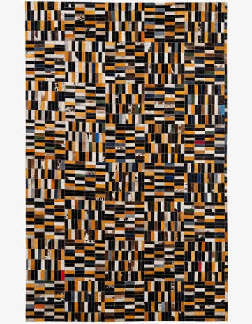 5' 1 x 8' Cowhide - Patchwork Rug