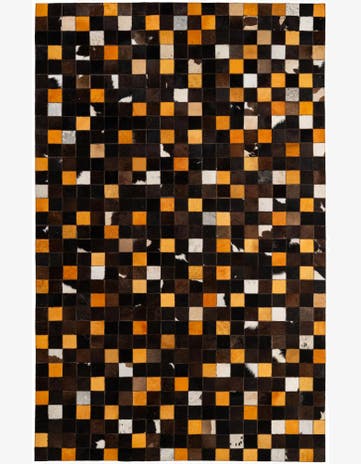 5' 2 x 8' Cowhide - Patchwork Rug