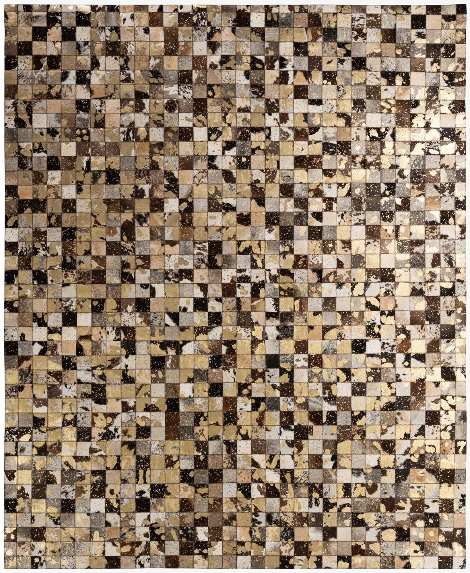 8' x 9' 11 Cowhide - Patchwork Rug