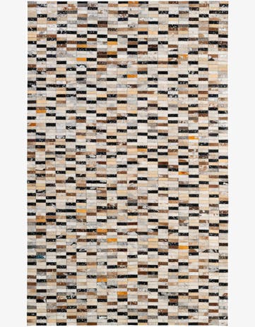 5' x 8' 2 Cowhide - Patchwork Rug