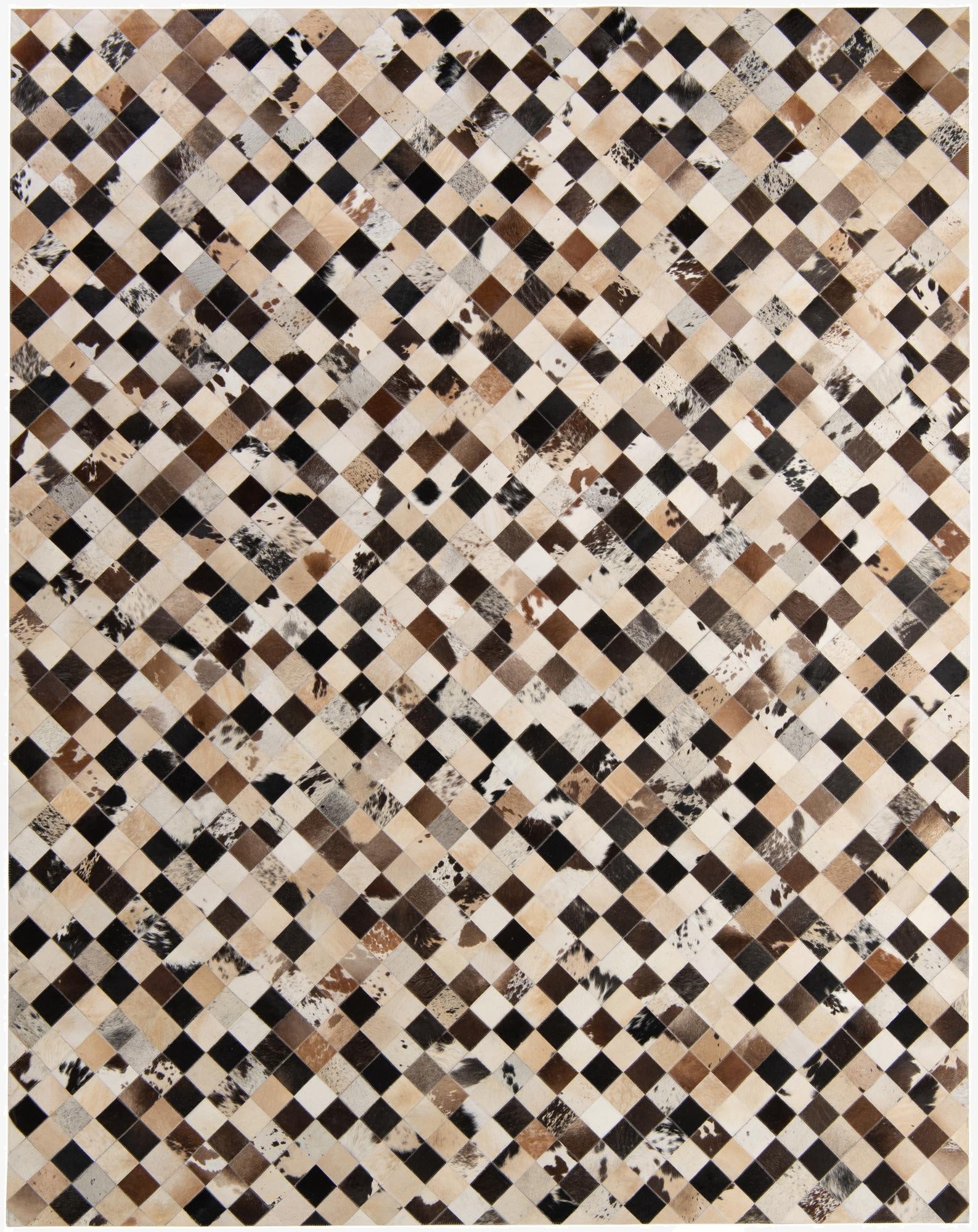 8' x 9' 11 Cowhide - Patchwork Rug