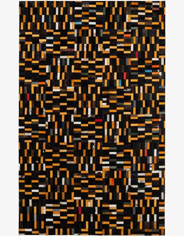 5' 2 x 8' 1 Cowhide - Patchwork Rug