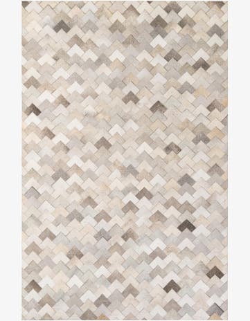 5' 3 x 8' 1 Cowhide - Patchwork Rug