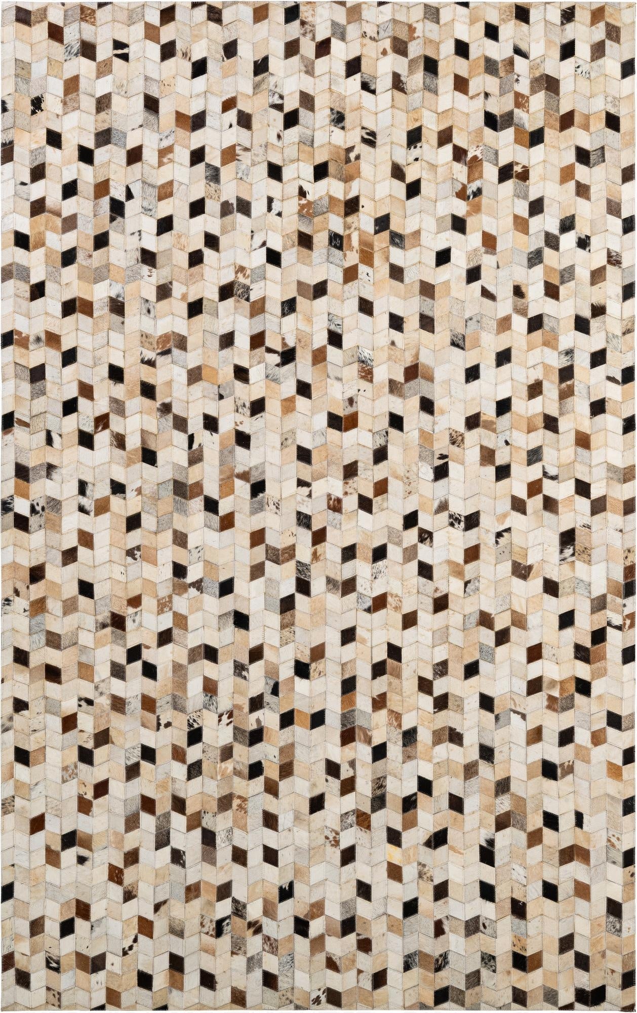 5' 1 x 7' 10 Cowhide - Patchwork Rug