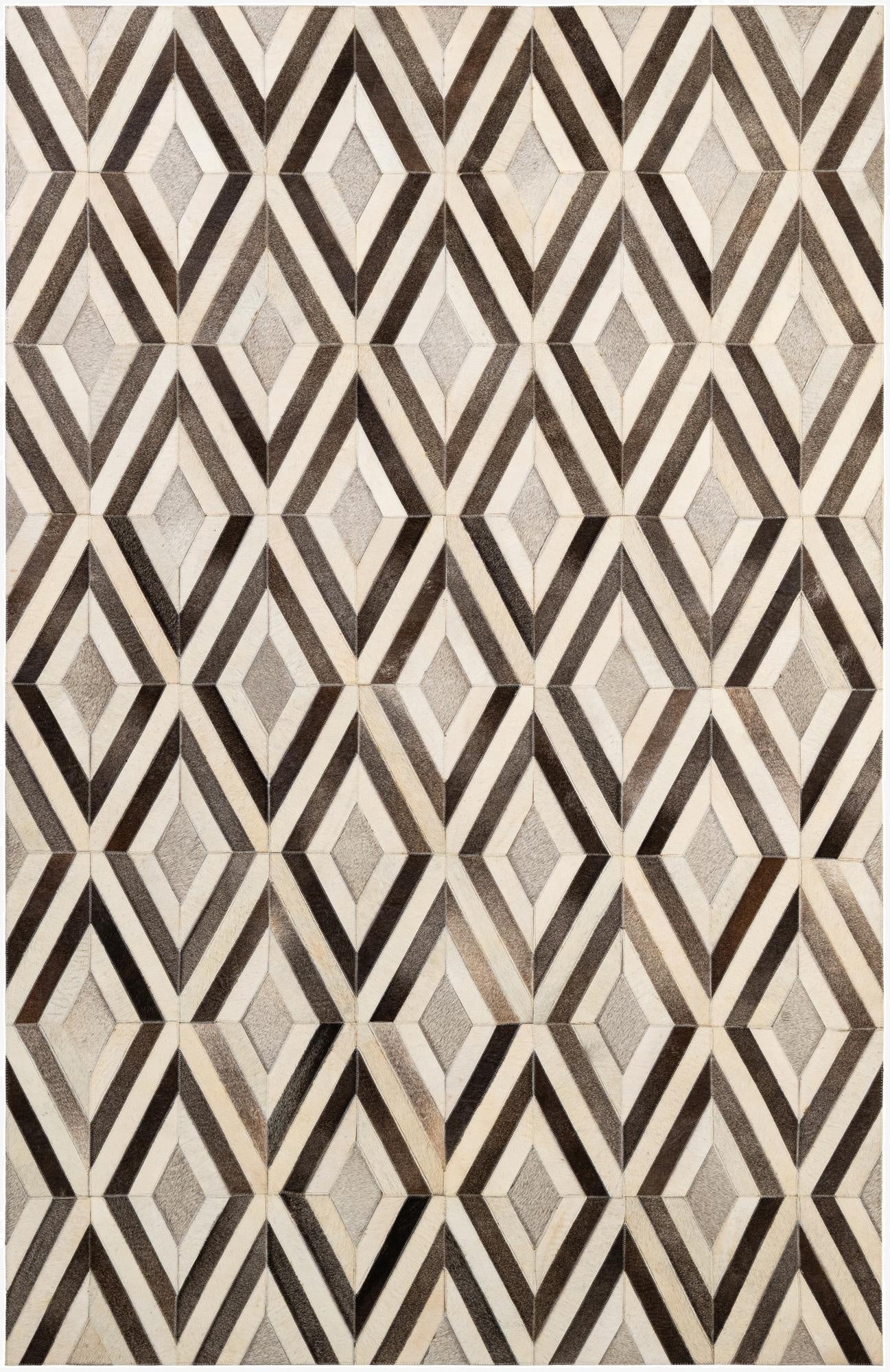 5' 1 x 7' 10 Cowhide - Patchwork Rug