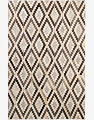 5' 1 x 7' 10 Cowhide - Patchwork Rug