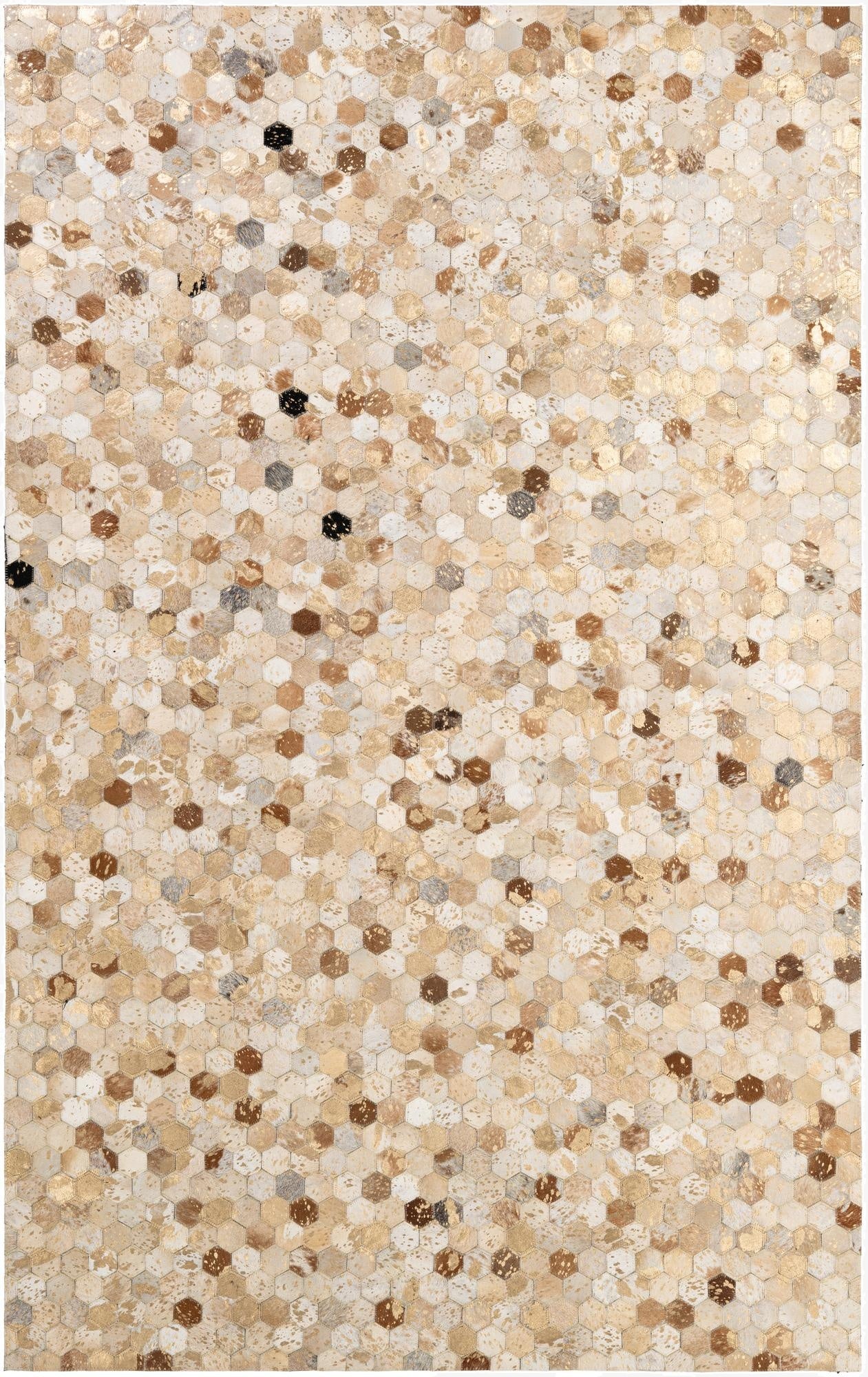 5' 2 x 8' 2 Cowhide - Patchwork Rug