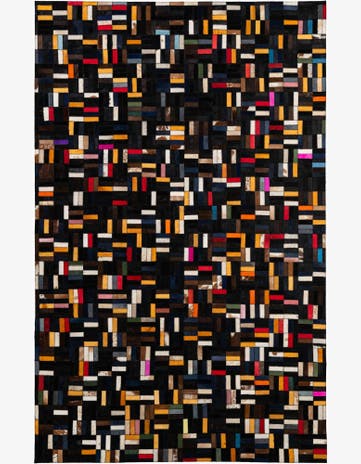 5' 1 x 8' Cowhide - Patchwork Rug